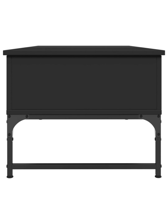 Konferenční stolek černý 100x50x40 cm kompozitní dřevo a kov