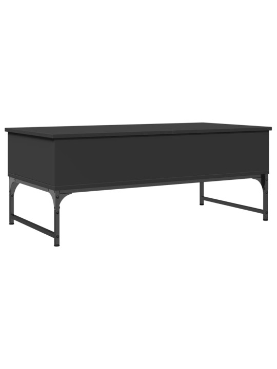 Konferenční stolek černý 100x50x40 cm kompozitní dřevo a kov