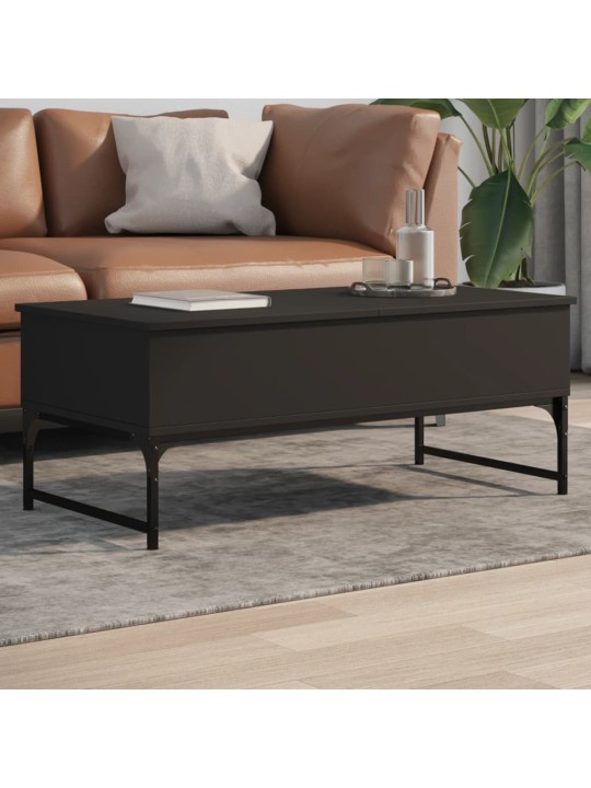 Konferenční stolek černý 100x50x40 cm kompozitní dřevo a kov