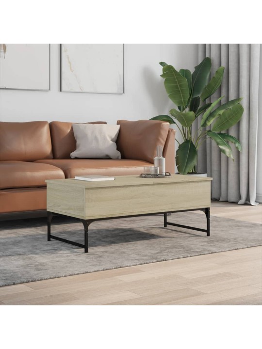 Konferenční stolek dub sonoma 100 x 50 x 40 cm kompozit a kov