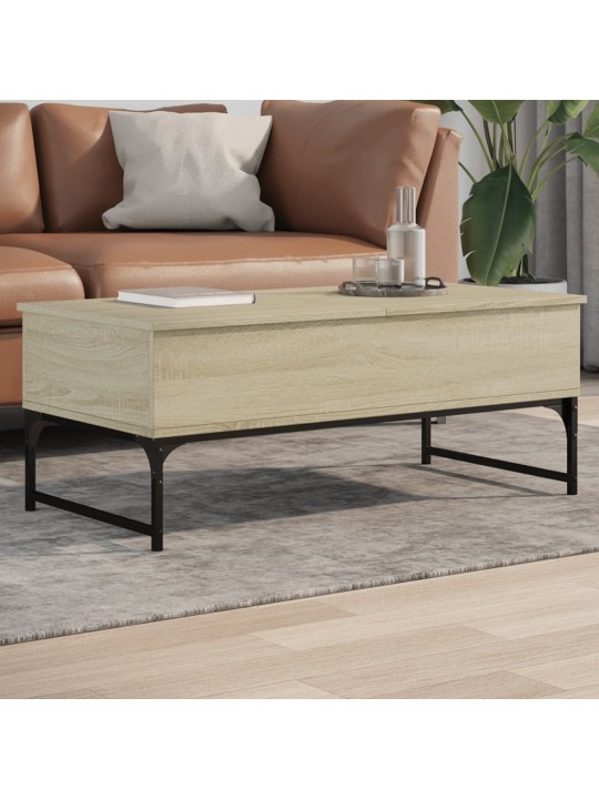 Konferenční stolek dub sonoma 100 x 50 x 40 cm kompozit a kov
