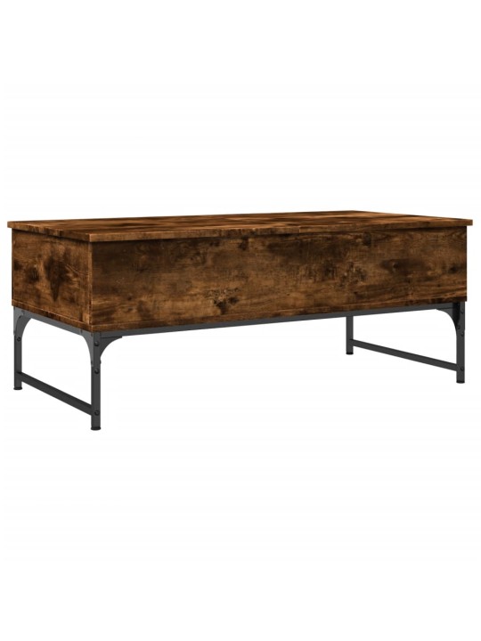 Konferenční stolek kouřový dub 100 x 50 x 40 cm kompozit a kov