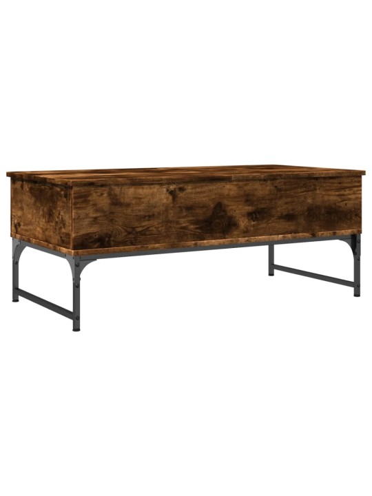 Konferenční stolek kouřový dub 100 x 50 x 40 cm kompozit a kov