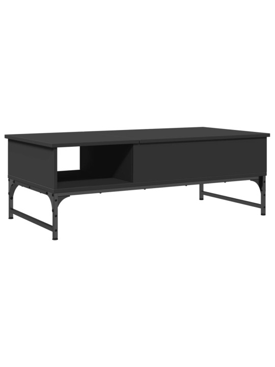 Konferenční stolek černý 100x50x35 cm kompozitní dřevo a kov