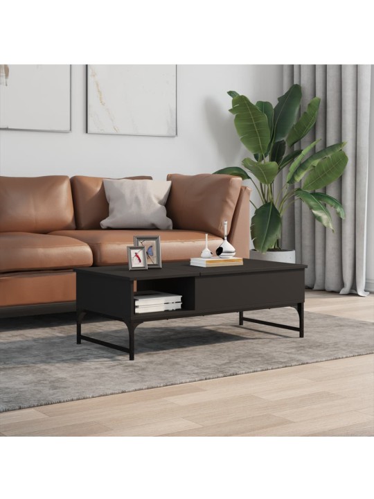 Konferenční stolek černý 100x50x35 cm kompozitní dřevo a kov