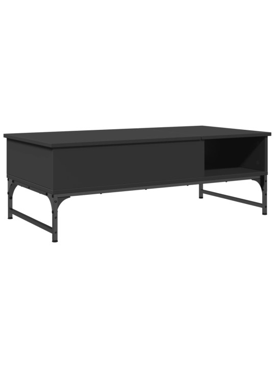 Konferenční stolek černý 100x50x35 cm kompozitní dřevo a kov