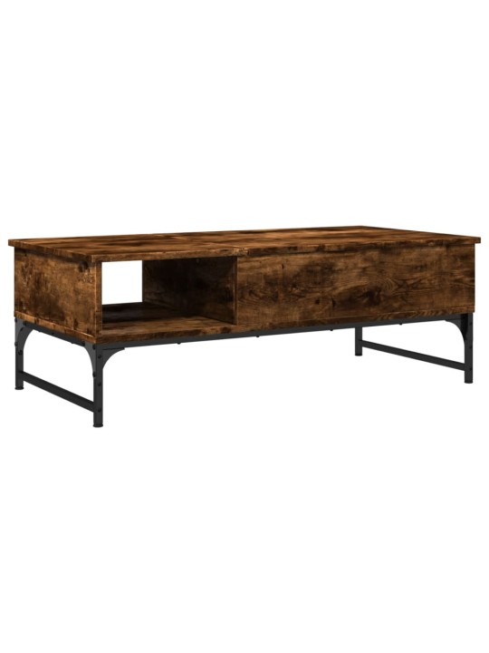 Konferenční stolek kouřový dub 100 x 50 x 35 cm kompozit a kov