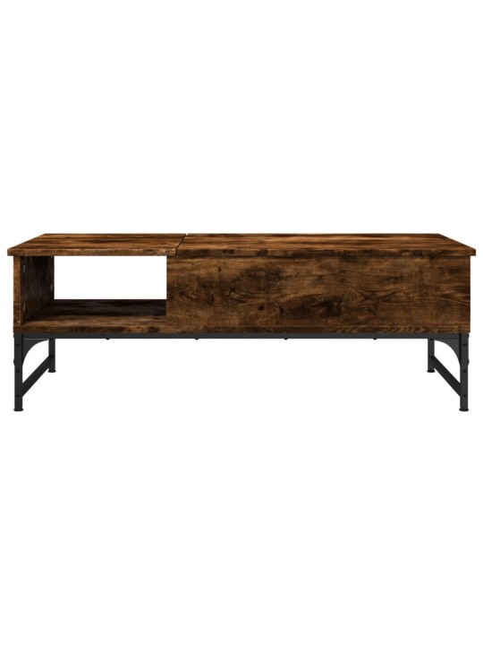 Konferenční stolek kouřový dub 100 x 50 x 35 cm kompozit a kov