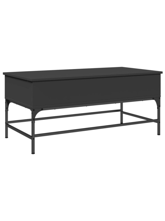Konferenční stolek černý 100x50x45 cm kompozitní dřevo a kov
