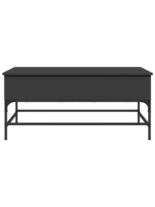 Konferenční stolek černý 100x50x45 cm kompozitní dřevo a kov