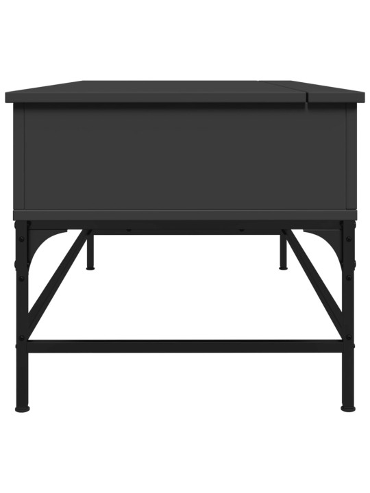 Konferenční stolek černý 100x50x45 cm kompozitní dřevo a kov
