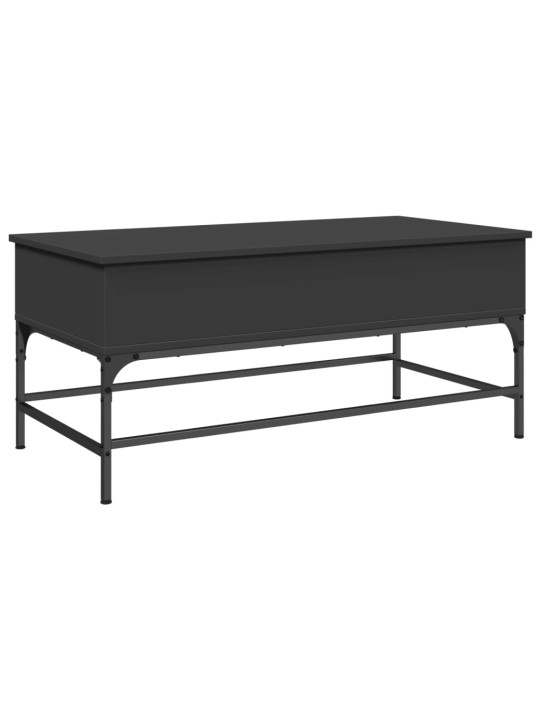Konferenční stolek černý 100x50x45 cm kompozitní dřevo a kov