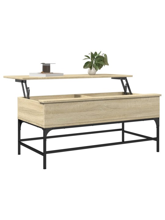 Konferenční stolek dub sonoma 100 x 50 x 45 cm kompozit a kov