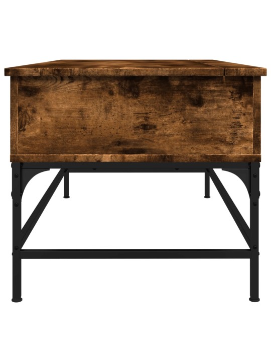 Konferenční stolek kouřový dub 100 x 50 x 45 cm kompozit a kov