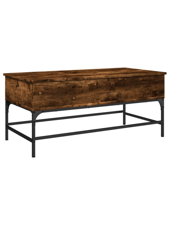 Konferenční stolek kouřový dub 100 x 50 x 45 cm kompozit a kov