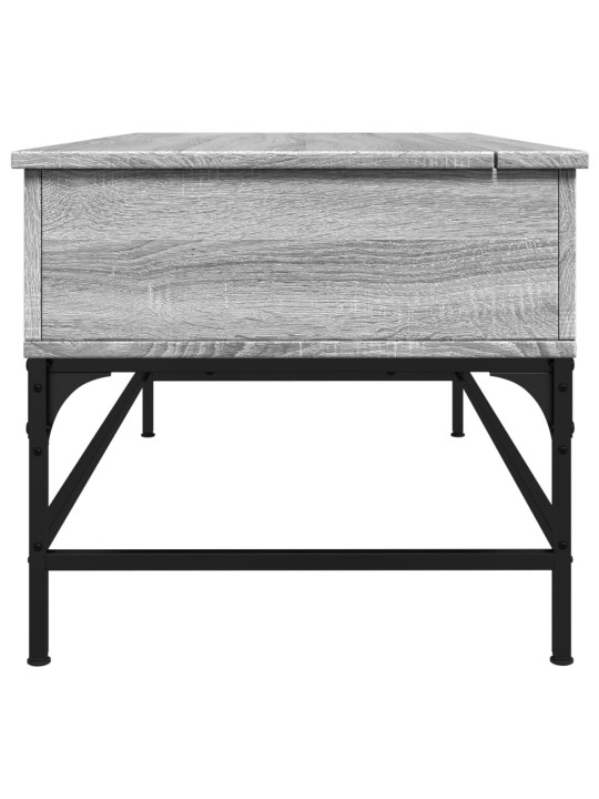 Konferenční stolek šedý sonoma 100 x 50 x 45 cm kompozit a kov