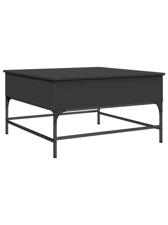 Konferenční stolek černý 80 x 80 x 45 cm kompozitní dřevo a kov