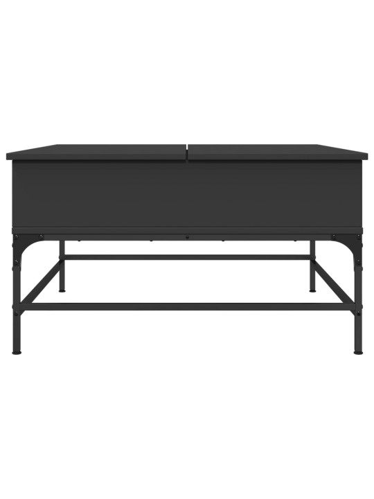 Konferenční stolek černý 80 x 80 x 45 cm kompozitní dřevo a kov