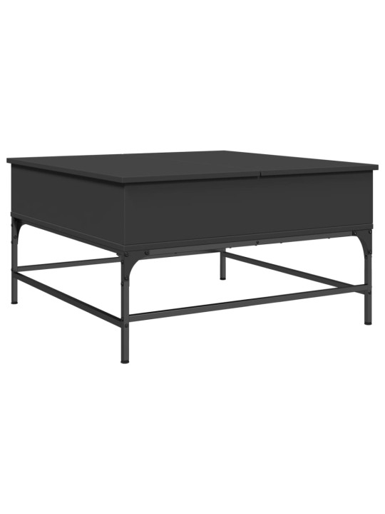 Konferenční stolek černý 80 x 80 x 45 cm kompozitní dřevo a kov