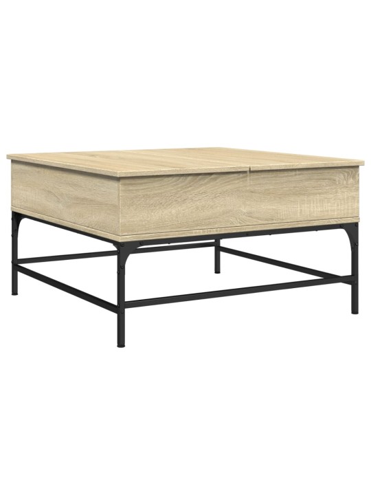 Konferenční stolek dub sonoma 80 x 80 x 45 cm kompozit a kov