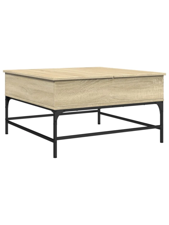 Konferenční stolek dub sonoma 80 x 80 x 45 cm kompozit a kov