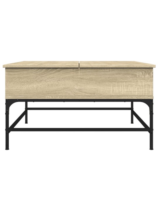 Konferenční stolek dub sonoma 80 x 80 x 45 cm kompozit a kov