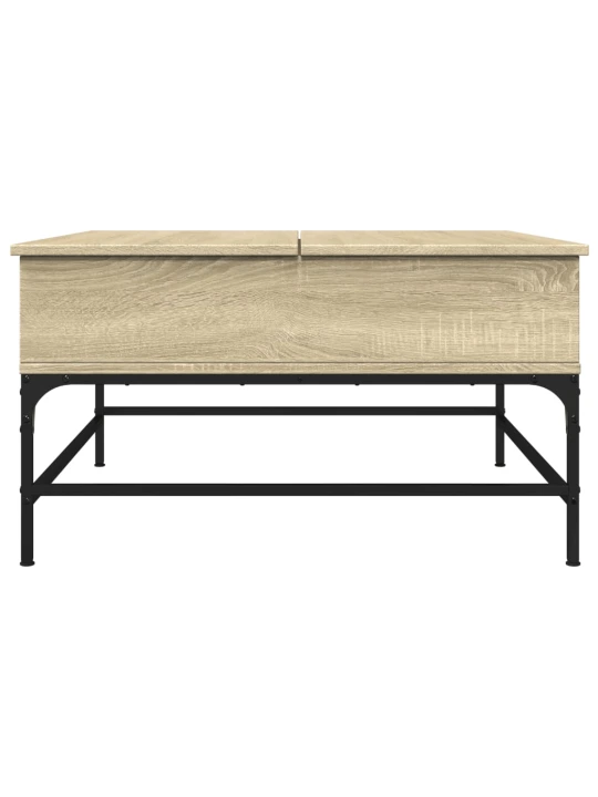 Konferenční stolek dub sonoma 80 x 80 x 45 cm kompozit a kov