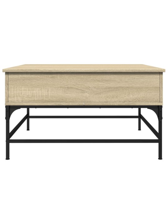 Konferenční stolek dub sonoma 80 x 80 x 45 cm kompozit a kov