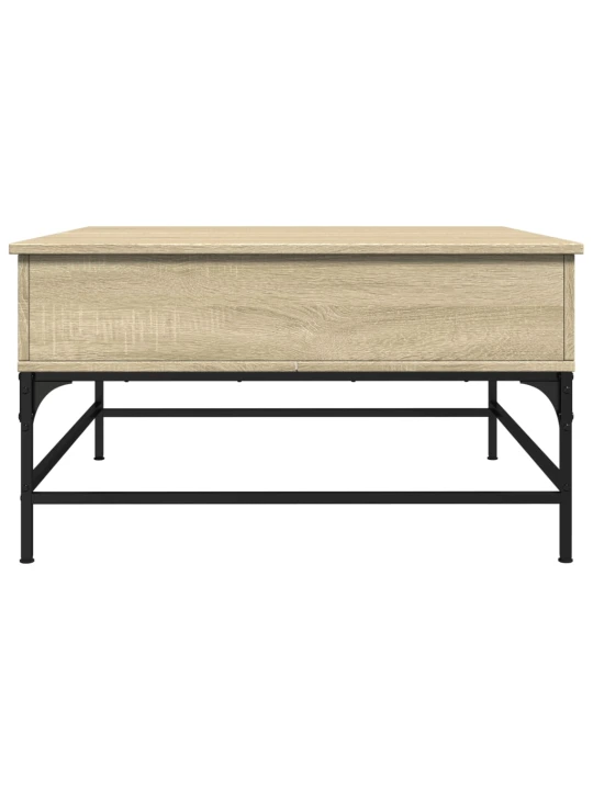Konferenční stolek dub sonoma 80 x 80 x 45 cm kompozit a kov
