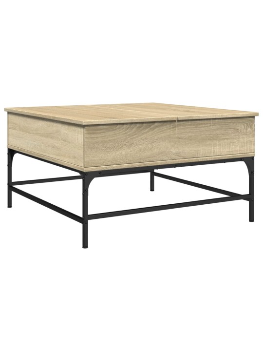 Konferenční stolek dub sonoma 80 x 80 x 45 cm kompozit a kov