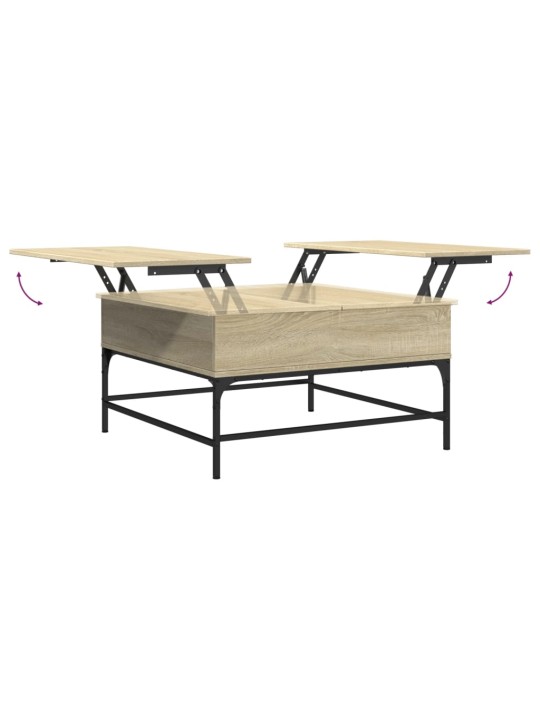 Konferenční stolek dub sonoma 80 x 80 x 45 cm kompozit a kov