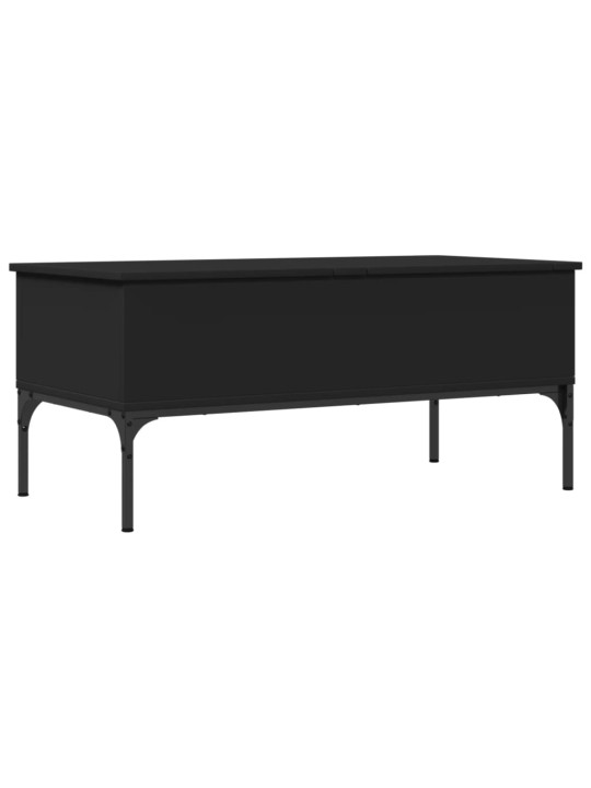 Konferenční stolek černý 100x50x45 cm kompozitní dřevo a kov