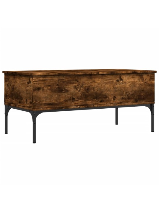 Konferenční stolek kouřový dub 100 x 50 x 45 cm kompozit a kov