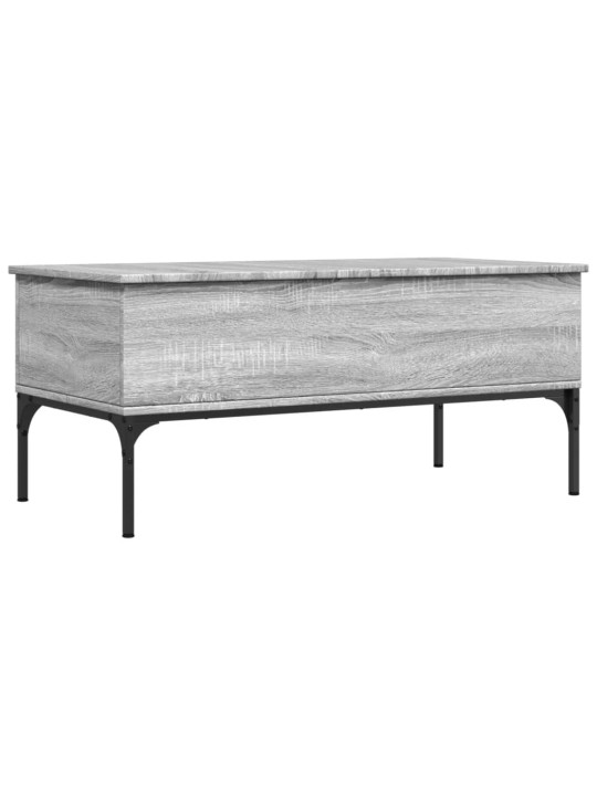 Konferenční stolek šedý sonoma 100 x 50 x 45 cm kompozit a kov