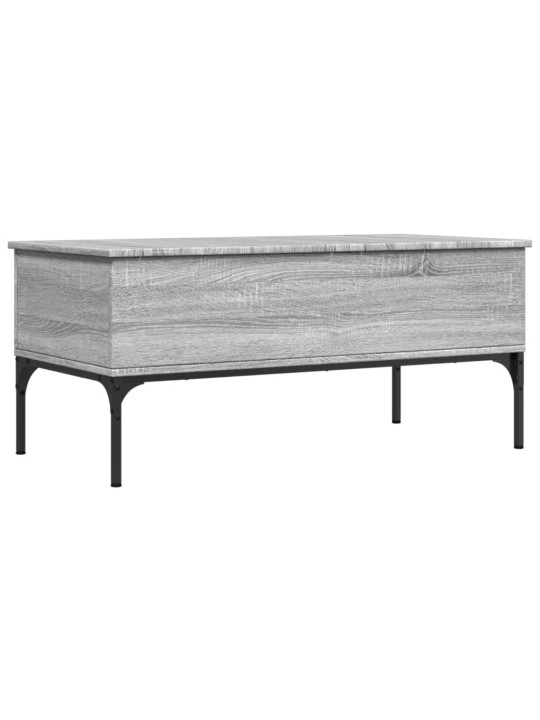 Konferenční stolek šedý sonoma 100 x 50 x 45 cm kompozit a kov