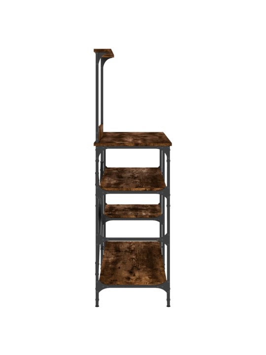 Kuchyňský regál kouřový dub 90x40x132 cm kompozitní dřevo a kov