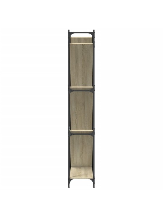 Knihovna dub sonoma 79 x 30 x 180 cm kompozitní dřevo a kov