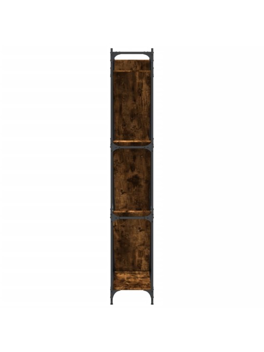 Knihovna kouřový dub 79 x 30 x 180 cm kompozitní dřevo a kov
