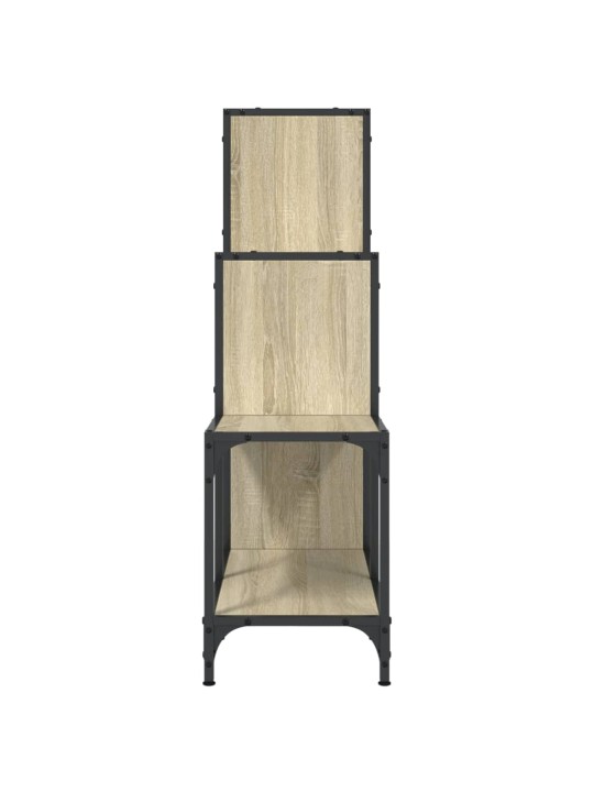 Knihovna dub sonoma 92 x 30 x 102 cm kompozitní dřevo a kov