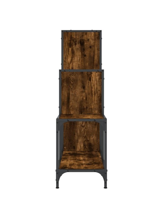 Knihovna kouřový dub 92 x 30 x 102 cm kompozitní dřevo a kov