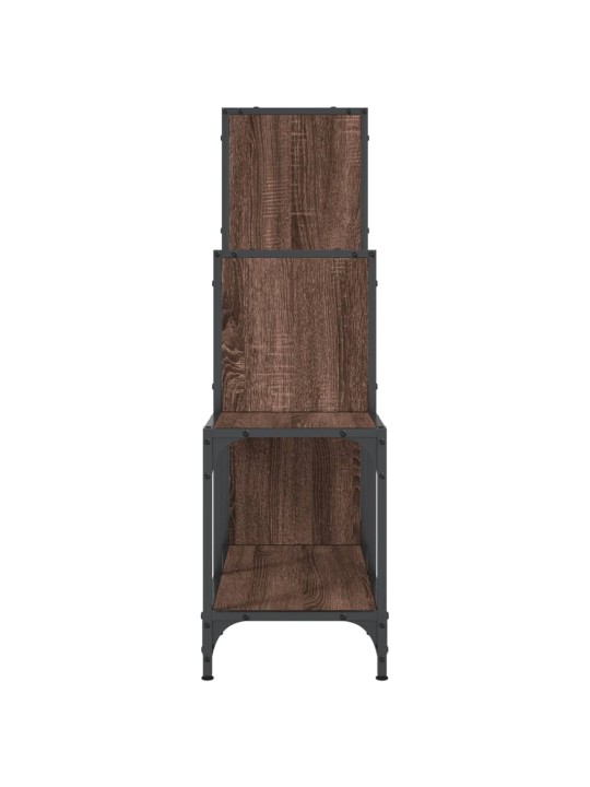 Knihovna hnědý dub 92 x 30 x 102 cm kompozitní dřevo a kov