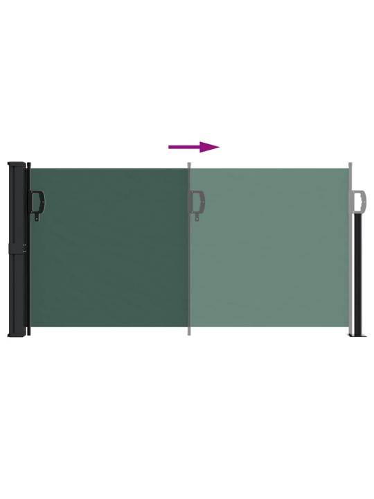 Zatahovací boční markýza tmavě zelená 100 x 300 cm