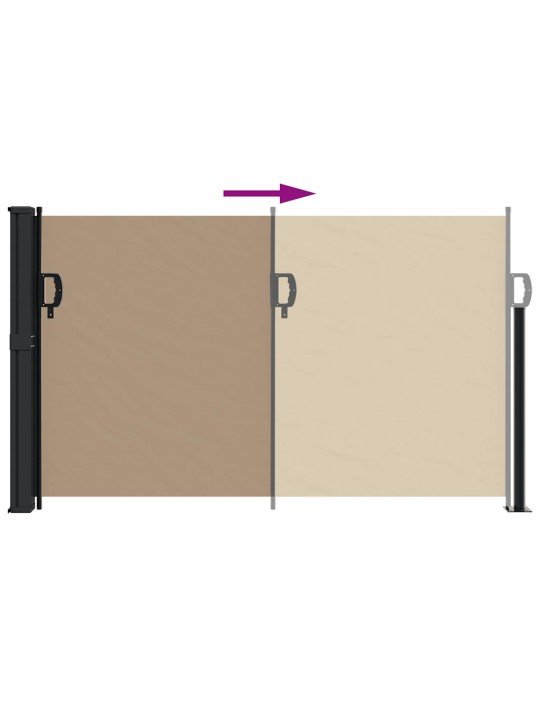 Zatahovací boční markýza taupe 117 x 300 cm