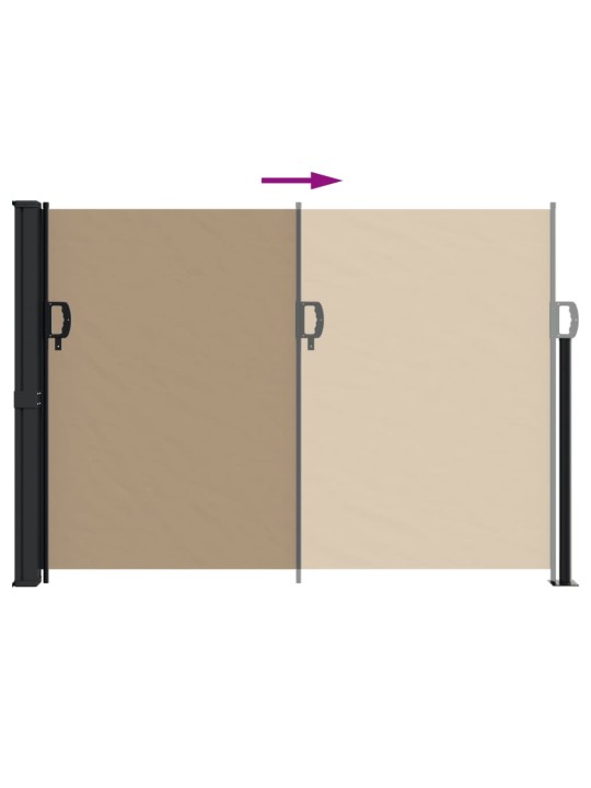 Zatahovací boční markýza taupe 140 x 300 cm