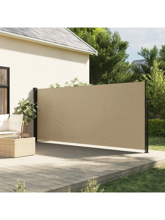 Zatahovací boční markýza béžová 160 x 300 cm