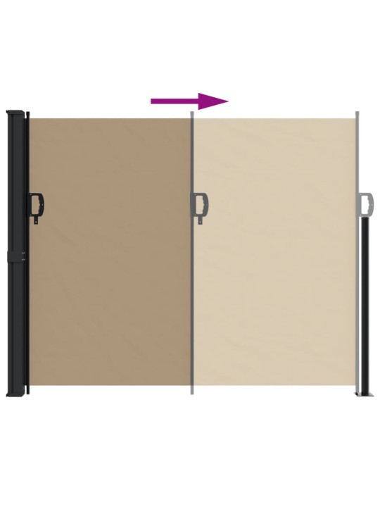 Zatahovací boční markýza taupe 160 x 300 cm