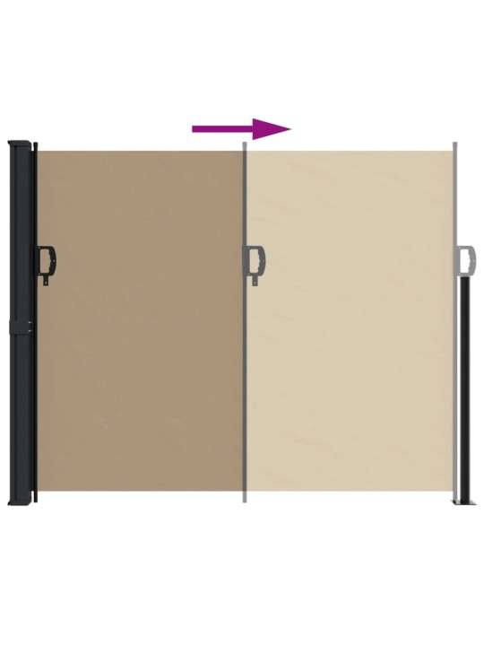 Zatahovací boční markýza taupe 170 x 300 cm
