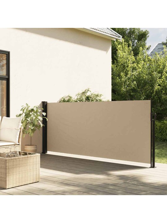 Zatahovací boční markýza béžová 120 x 500 cm