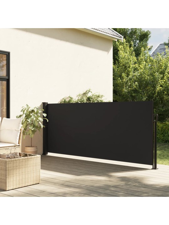 Zatahovací boční markýza černá 140 x 500 cm