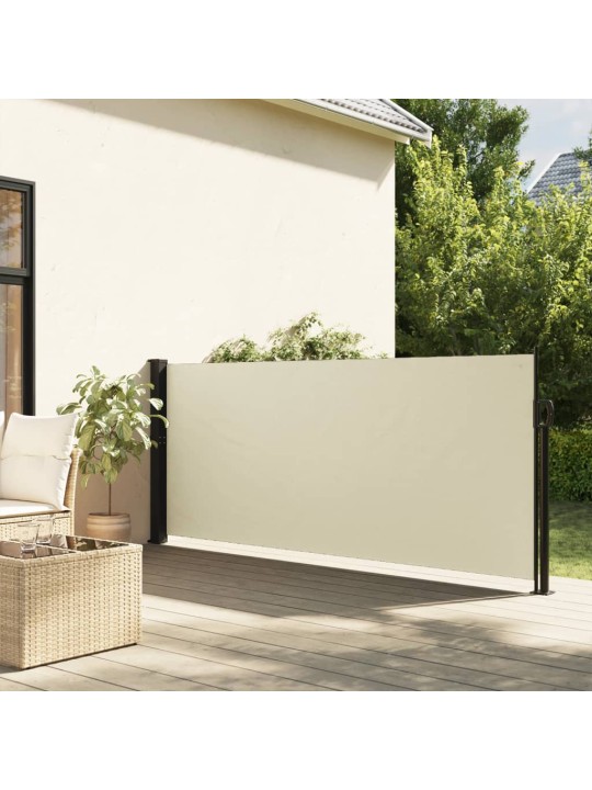 Zatahovací boční markýza krémová 140 x 500 cm